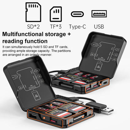 ADS-319 Multifunctional Portable Dual-Purpose Card Reader Storage Box