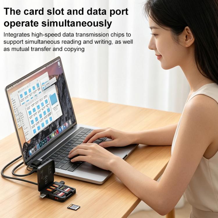 ADS-319 Multifunctional Portable Dual-Purpose Card Reader Storage Box