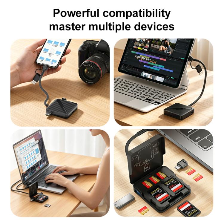 ADS-319 Multifunctional Portable Dual-Purpose Card Reader Storage Box