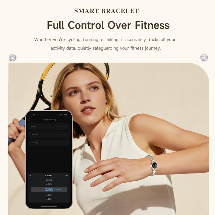 L6 Zinc Alloy Smart Bracelet Supports Call Reminder / Heart Rate / Sleep / Blood Oxygen / Pressure