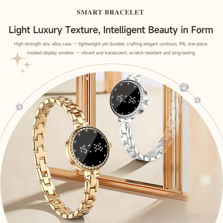 L6 Zinc Alloy Smart Bracelet Supports Call Reminder / Heart Rate / Sleep / Blood Oxygen / Pressure