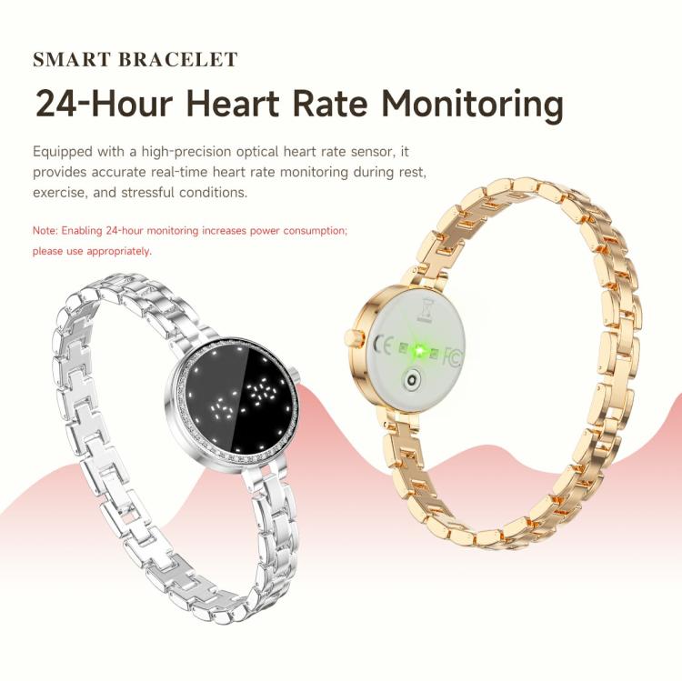 L6 Zinc Alloy Smart Bracelet Supports Call Reminder / Heart Rate / Sleep / Blood Oxygen / Pressure