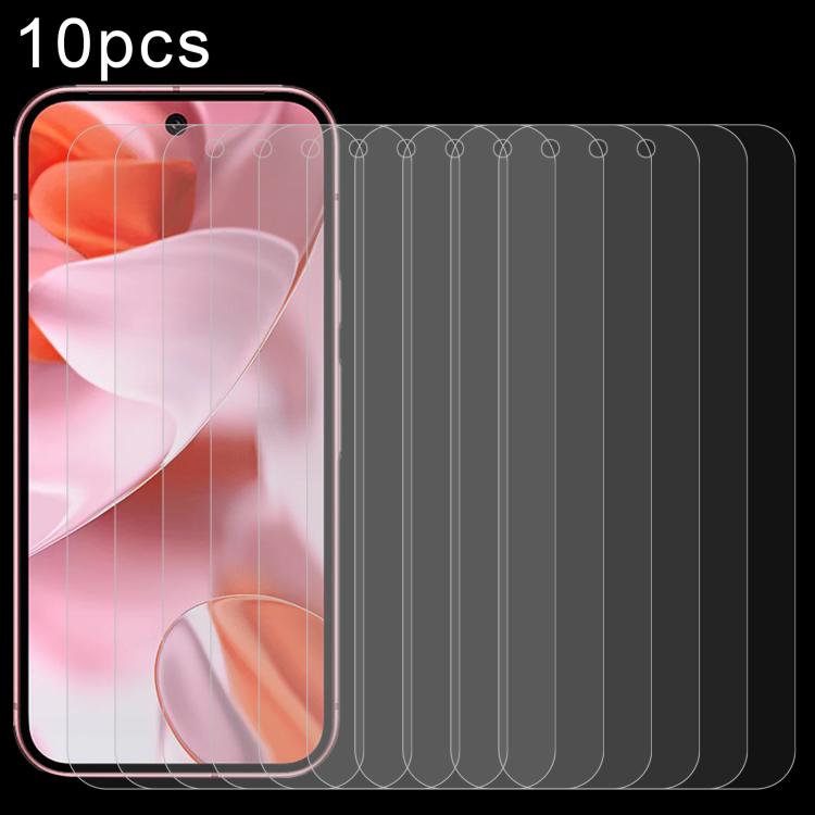 10pcs 0.18mm High Aluminum Tempered Glass Film, Support Fingerprint Unlocking, For Google Pixel 10 Pro XL, For Google Pixel 10 Pro, For Google Pixel 10, For Google Pixel 9 Pro XL, For Google Pixel 9 Pro, For Google Pixel 9