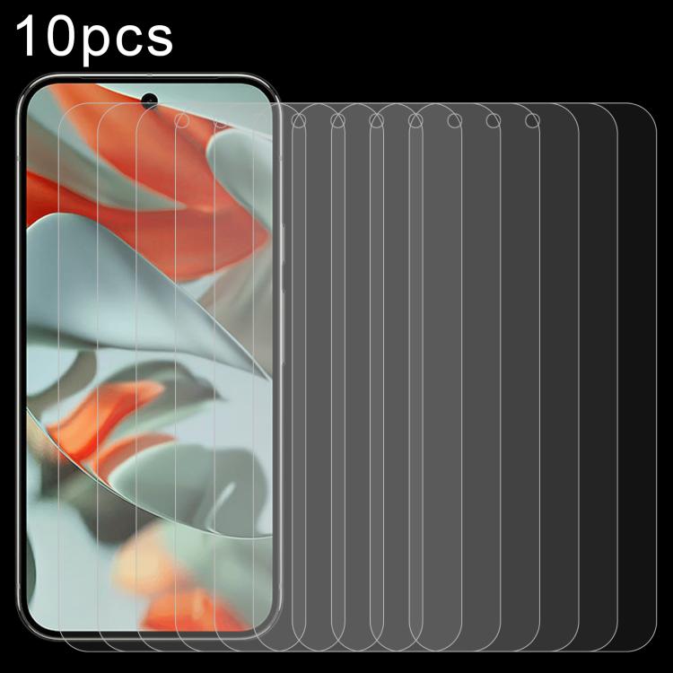 10pcs 0.18mm High Aluminum Tempered Glass Film, Support Fingerprint Unlocking, For Google Pixel 10 Pro XL, For Google Pixel 10 Pro, For Google Pixel 10, For Google Pixel 9 Pro XL, For Google Pixel 9 Pro, For Google Pixel 9