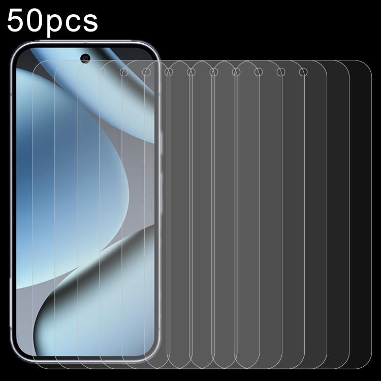 50pcs 0.18mm High Aluminum Tempered Glass Film, Support Fingerprint Unlocking, For Google Pixel 10 Pro XL, For Google Pixel 10 Pro, For Google Pixel 10, For Google Pixel 9 Pro XL, For Google Pixel 9 Pro, For Google Pixel 9