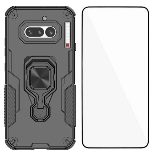WANLONFENG Metal Kickstand Phone Case with Screen Protector, For Nothing Phone 4a, For Nothing Phone 3, For Nothing CMF Phone 2 Pro