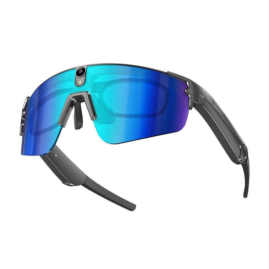 L085 Lunettes connectées intelligentes de cyclisme avec IA, suppression du bruit double micro 8 MP, assistant vocal / appels
