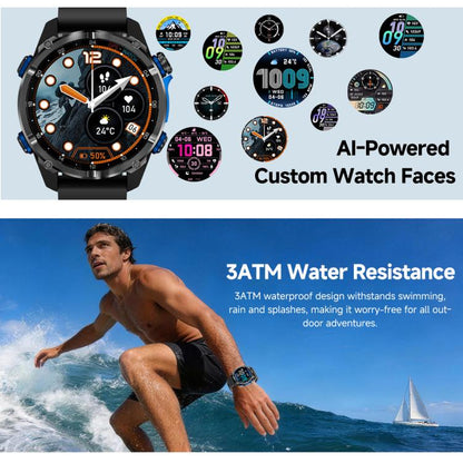 HD350 Pro 1.32 inch AMOLED GPS Sport Smart Watch, Support Bluetooth Call / Sleep / Blood Oxygen / Heart Rate / Long Sitting Health Monitor