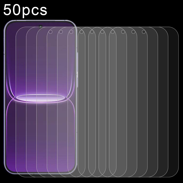 50pcs 0.18mm High Aluminum Tempered Glass Film, Support Fingerprint Unlocking, For Realme Neo8 5G, For Realme 16 Pro 5G