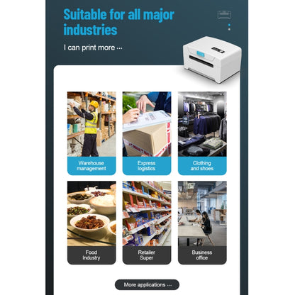 ZJ-8600 76x130 Single Paper Waybill Express Bill Label Printer,, EU Plug, US Plug, UK Plug