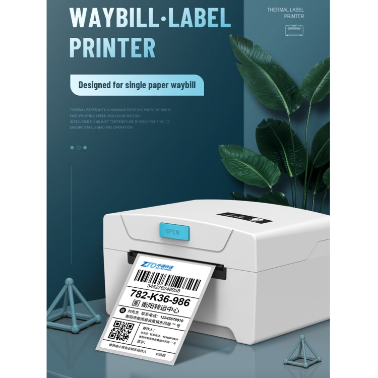 ZJ-8600 76x130 Single Paper Waybill Express Bill Label Printer,, EU Plug, US Plug, UK Plug