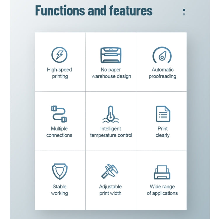 ZJ-8600 76x130 Single Paper Waybill Express Bill Label Printer,, EU Plug, US Plug, UK Plug