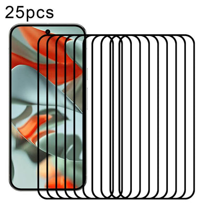 25pcs Full Glue Screen Tempered Glass Film, Support Fingerprint Unlocking, For Google Pixel 10 Pro XL, For Google Pixel 10 Pro, For Google Pixel 10, For Google Pixel 9 Pro XL, For Google Pixel 9 Pro, For Google Pixel 9, For Google Pixel 8a             ...