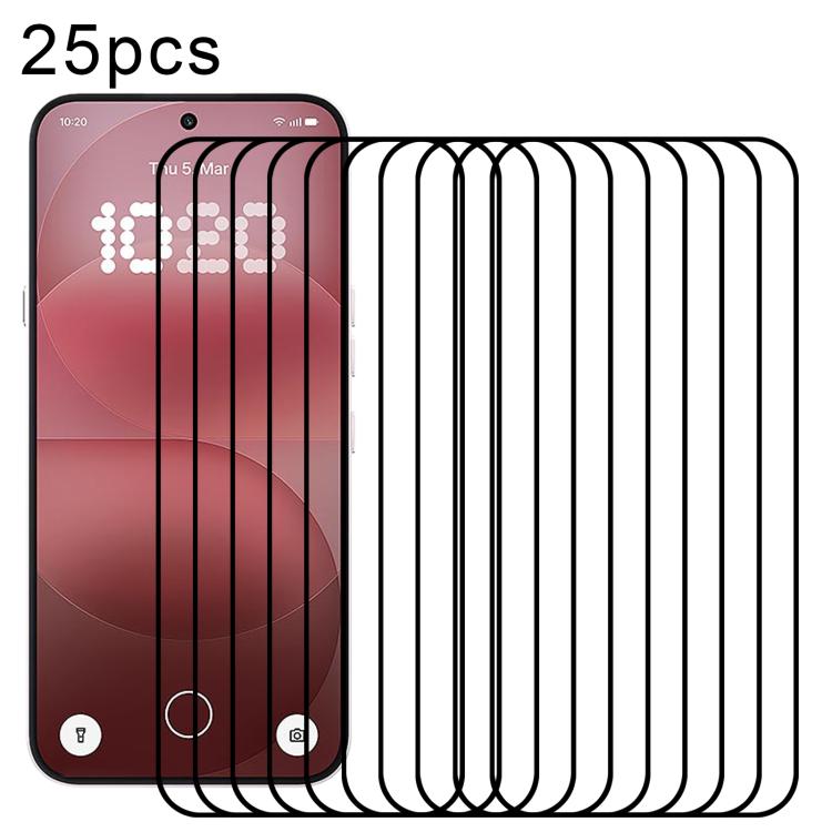 25pcs Full Glue Screen Tempered Glass Film, Support Fingerprint Unlocking, For Nothing Phone 4a Pro