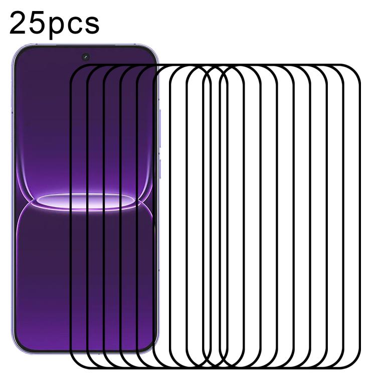 25pcs Full Glue Screen Tempered Glass Film, Support Fingerprint Unlocking, For Realme Neo8 5G, For Realme 16 Pro 5G