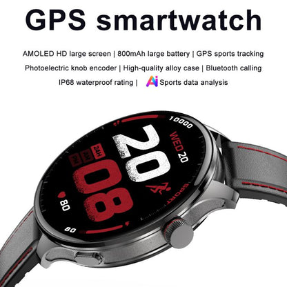 S669 1.75 inch AMOLED GPS Sport Smart Watch, Support Bluetooth Call / Sleep / Blood Oxygen / Heart Rate / Female Menstrual Cycle