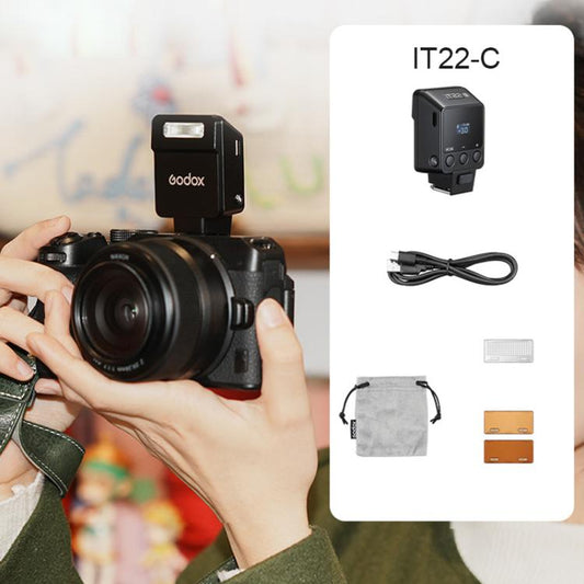Godox iT22 TTL Mini iFlash Kamera-Blitzlicht, iT22 C für Canon, iT22 N für Nikon, iT22 S für Sony, iT22 F für FUJIFILM, iT22 O für Olympus / Panasonic