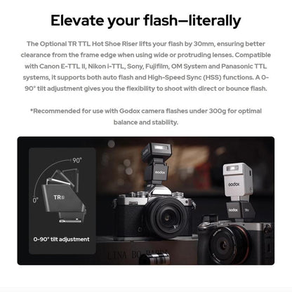 Godox iT22 TTL Mini iFlash Camera Flash Light, iT22 C For Canon, iT22 N For Nikon, iT22 S For Sony, iT22 F For FUJIFILM, iT22 O For Olympus / Panasonic