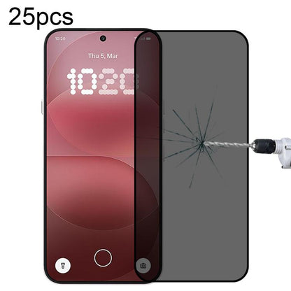 25pcs Full Cover Anti-peeping Tempered Glass Film,  Support Fingerprint Unlocking, For Nothing Phone 4a Pro
