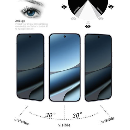 25pcs High Transparency Full Cover Anti-spy Tempered Glass Film, Support Fingerprint Unlocking, For Google Pixel 10 Pro XL, For Google Pixel 10 Pro, For Google Pixel 10, For Google Pixel 9 Pro XL, For Google Pixel 9 Pro, For Google Pixel 9