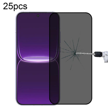 25pcs High Transparency Full Cover Anti-spy Tempered Glass Film, Support Fingerprint Unlocking, For Realme Neo8 5G, For Realme 16 Pro 5G