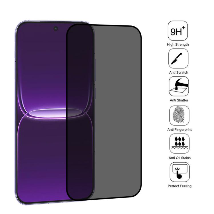 25pcs High Transparency Full Cover Anti-spy Tempered Glass Film, Support Fingerprint Unlocking, For Realme Neo8 5G, For Realme 16 Pro 5G