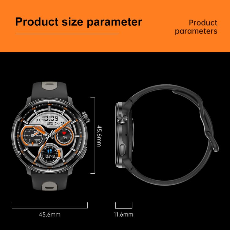 S666 1.43 inch AMOLED HD GPS Sport Smart Watch, Support Bluetooth Call / Sleep / Blood Oxygen / Heart Rate / Female Menstrual Cycle