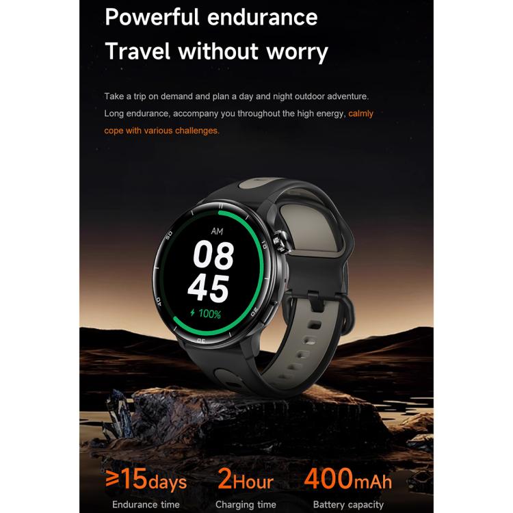 S666 1.43 inch AMOLED HD GPS Sport Smart Watch, Support Bluetooth Call / Sleep / Blood Oxygen / Heart Rate / Female Menstrual Cycle