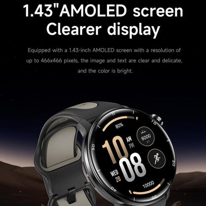 S666 1.43 inch AMOLED HD GPS Sport Smart Watch, Support Bluetooth Call / Sleep / Blood Oxygen / Heart Rate / Female Menstrual Cycle