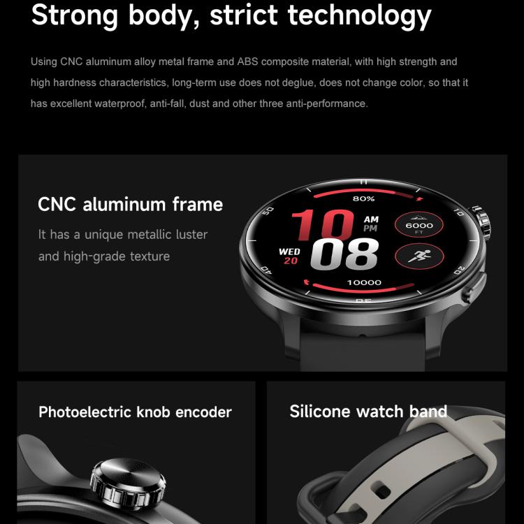 S666 1.43 inch AMOLED HD GPS Sport Smart Watch, Support Bluetooth Call / Sleep / Blood Oxygen / Heart Rate / Female Menstrual Cycle