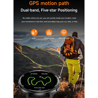 S666 1.43 inch AMOLED HD GPS Sport Smart Watch, Support Bluetooth Call / Sleep / Blood Oxygen / Heart Rate / Female Menstrual Cycle