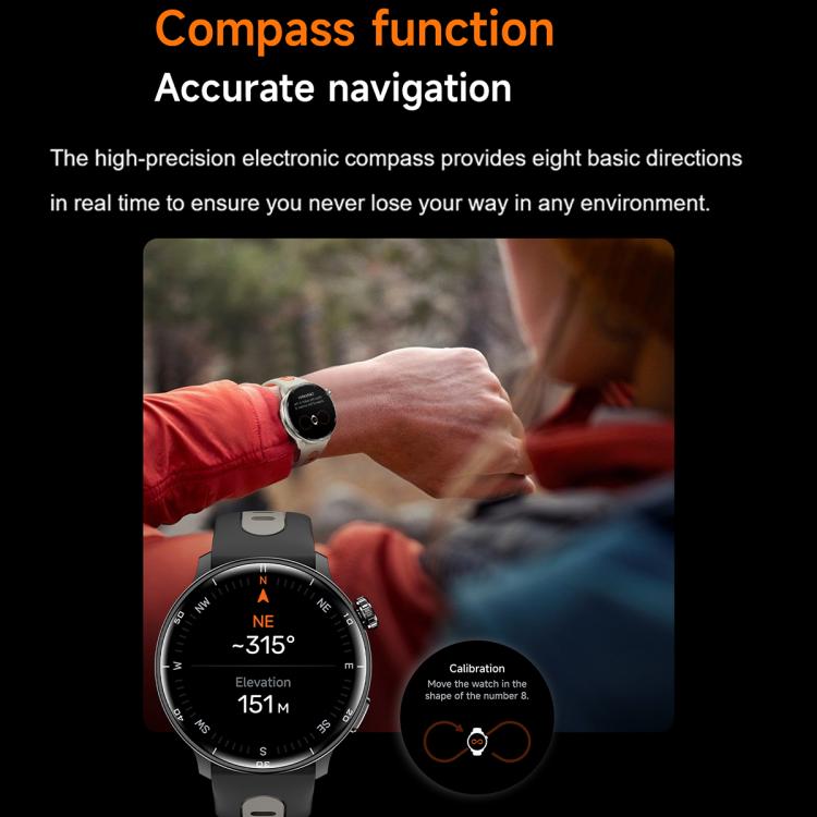 S666 1.43 inch AMOLED HD GPS Sport Smart Watch, Support Bluetooth Call / Sleep / Blood Oxygen / Heart Rate / Female Menstrual Cycle