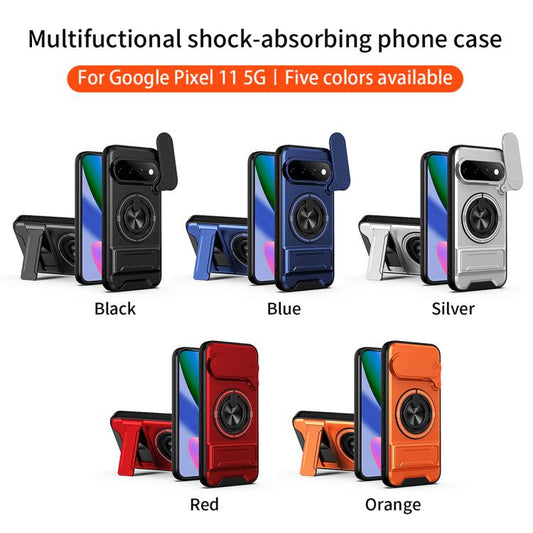 Lens Sliding Window Multifunctional Magnetic Shockproof Phone Case, For Google Pixel 11 / 11 Pro, For Google Pixel 10a, For Google Pixel 9a, For Google Pixel 9 Pro XL 5G, For Google Pixel 9, For Google Pixel 8a, For Google Pixel 8 Pro, For Google Pixel...