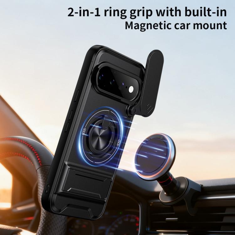 Lens Sliding Window Multifunctional Magnetic Shockproof Phone Case, For Google Pixel 11 / 11 Pro, For Google Pixel 10a, For Google Pixel 9a, For Google Pixel 9 Pro XL 5G, For Google Pixel 9, For Google Pixel 8a, For Google Pixel 8 Pro, For Google Pixel...