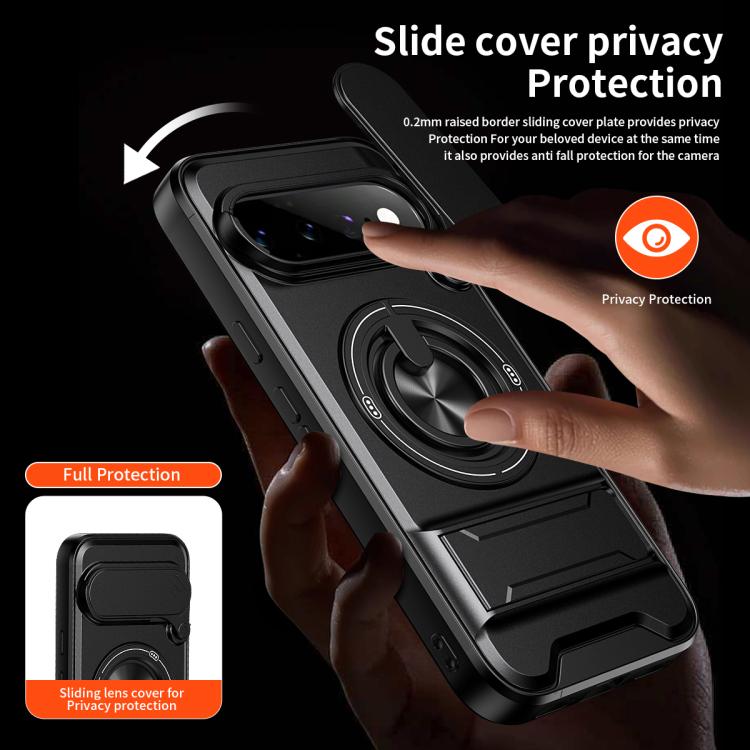 Lens Sliding Window Multifunctional Magnetic Shockproof Phone Case, For Google Pixel 11 / 11 Pro, For Google Pixel 10a, For Google Pixel 9a, For Google Pixel 9 Pro XL 5G, For Google Pixel 9, For Google Pixel 8a, For Google Pixel 8 Pro, For Google Pixel...