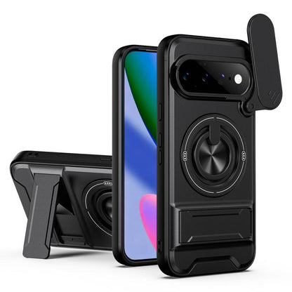 Lens Sliding Window Multifunctional Magnetic Shockproof Phone Case, For Google Pixel 11 / 11 Pro, For Google Pixel 10a, For Google Pixel 9a, For Google Pixel 9 Pro XL 5G, For Google Pixel 9, For Google Pixel 8a, For Google Pixel 8 Pro, For Google Pixel...
