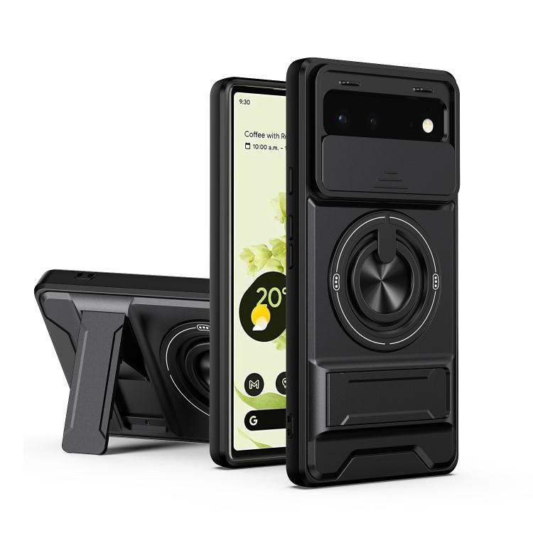 Lens Sliding Window Multifunctional Magnetic Shockproof Phone Case, For Google Pixel 11 / 11 Pro, For Google Pixel 10a, For Google Pixel 9a, For Google Pixel 9 Pro XL 5G, For Google Pixel 9, For Google Pixel 8a, For Google Pixel 8 Pro, For Google Pixel...