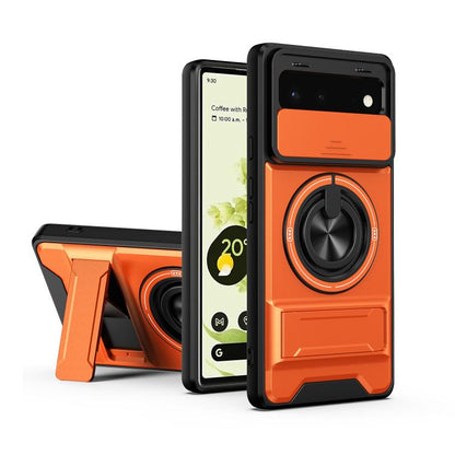 Lens Sliding Window Multifunctional Magnetic Shockproof Phone Case, For Google Pixel 11 / 11 Pro, For Google Pixel 10a, For Google Pixel 9a, For Google Pixel 9 Pro XL 5G, For Google Pixel 9, For Google Pixel 8a, For Google Pixel 8 Pro, For Google Pixel...