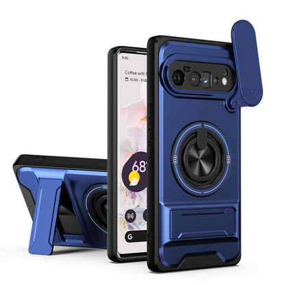Lens Sliding Window Multifunctional Magnetic Shockproof Phone Case, For Google Pixel 11 / 11 Pro, For Google Pixel 10a, For Google Pixel 9a, For Google Pixel 9 Pro XL 5G, For Google Pixel 9, For Google Pixel 8a, For Google Pixel 8 Pro, For Google Pixel...