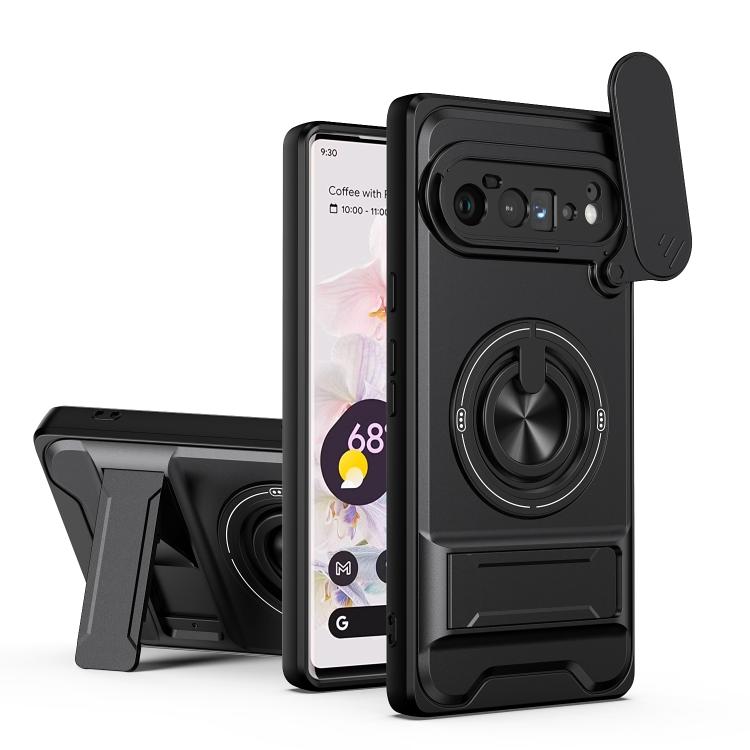 Lens Sliding Window Multifunctional Magnetic Shockproof Phone Case, For Google Pixel 11 / 11 Pro, For Google Pixel 10a, For Google Pixel 9a, For Google Pixel 9 Pro XL 5G, For Google Pixel 9, For Google Pixel 8a, For Google Pixel 8 Pro, For Google Pixel...