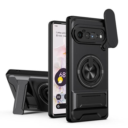 Lens Sliding Window Multifunctional Magnetic Shockproof Phone Case, For Google Pixel 11 / 11 Pro, For Google Pixel 10a, For Google Pixel 9a, For Google Pixel 9 Pro XL 5G, For Google Pixel 9, For Google Pixel 8a, For Google Pixel 8 Pro, For Google Pixel...
