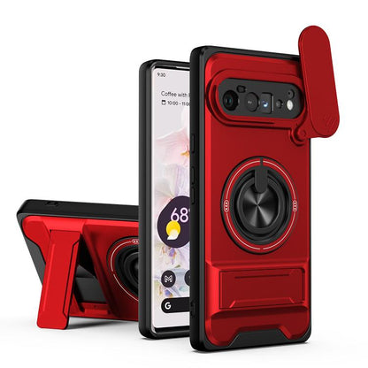Lens Sliding Window Multifunctional Magnetic Shockproof Phone Case, For Google Pixel 11 / 11 Pro, For Google Pixel 10a, For Google Pixel 9a, For Google Pixel 9 Pro XL 5G, For Google Pixel 9, For Google Pixel 8a, For Google Pixel 8 Pro, For Google Pixel...
