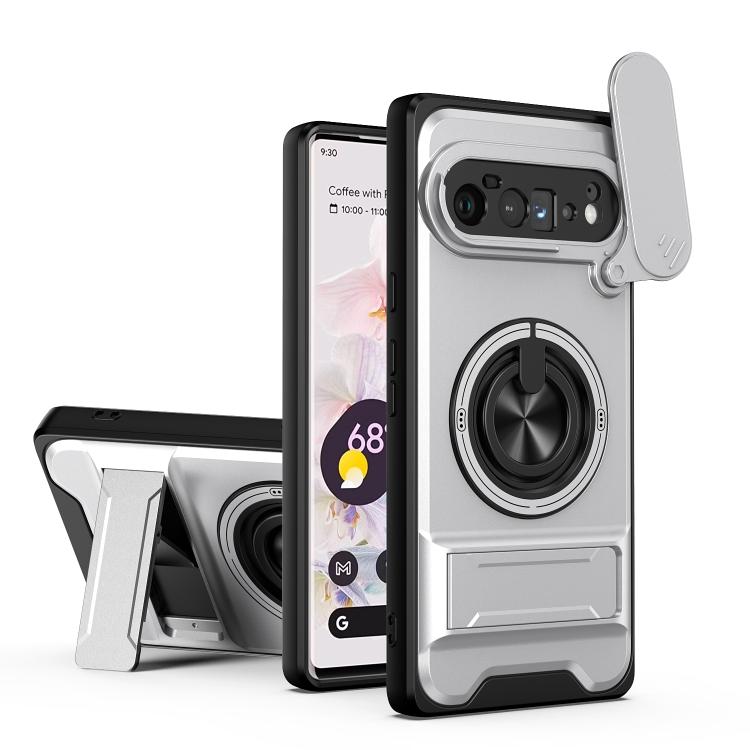 Lens Sliding Window Multifunctional Magnetic Shockproof Phone Case, For Google Pixel 11 / 11 Pro, For Google Pixel 10a, For Google Pixel 9a, For Google Pixel 9 Pro XL 5G, For Google Pixel 9, For Google Pixel 8a, For Google Pixel 8 Pro, For Google Pixel...