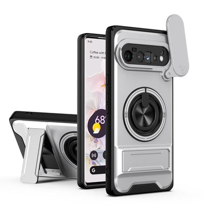Lens Sliding Window Multifunctional Magnetic Shockproof Phone Case, For Google Pixel 11 / 11 Pro, For Google Pixel 10a, For Google Pixel 9a, For Google Pixel 9 Pro XL 5G, For Google Pixel 9, For Google Pixel 8a, For Google Pixel 8 Pro, For Google Pixel...