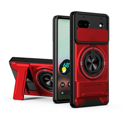 Lens Sliding Window Multifunctional Magnetic Shockproof Phone Case, For Google Pixel 11 / 11 Pro, For Google Pixel 10a, For Google Pixel 9a, For Google Pixel 9 Pro XL 5G, For Google Pixel 9, For Google Pixel 8a, For Google Pixel 8 Pro, For Google Pixel...