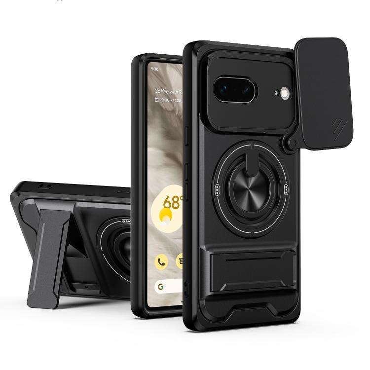 Lens Sliding Window Multifunctional Magnetic Shockproof Phone Case, For Google Pixel 11 / 11 Pro, For Google Pixel 10a, For Google Pixel 9a, For Google Pixel 9 Pro XL 5G, For Google Pixel 9, For Google Pixel 8a, For Google Pixel 8 Pro, For Google Pixel...
