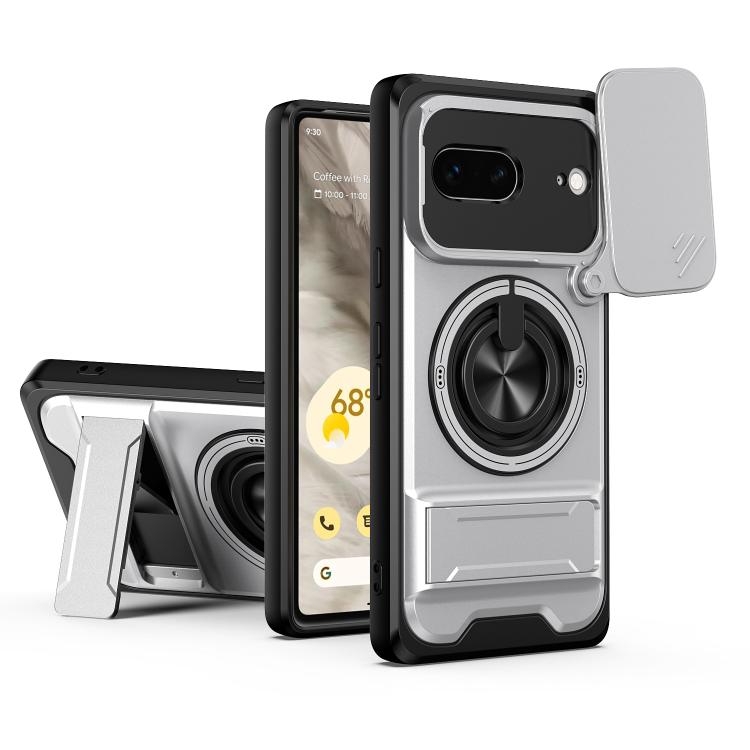 Lens Sliding Window Multifunctional Magnetic Shockproof Phone Case, For Google Pixel 11 / 11 Pro, For Google Pixel 10a, For Google Pixel 9a, For Google Pixel 9 Pro XL 5G, For Google Pixel 9, For Google Pixel 8a, For Google Pixel 8 Pro, For Google Pixel...