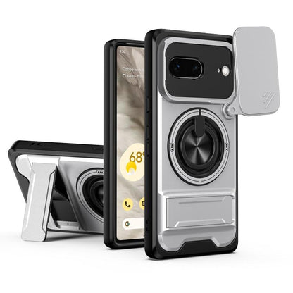 Lens Sliding Window Multifunctional Magnetic Shockproof Phone Case, For Google Pixel 11 / 11 Pro, For Google Pixel 10a, For Google Pixel 9a, For Google Pixel 9 Pro XL 5G, For Google Pixel 9, For Google Pixel 8a, For Google Pixel 8 Pro, For Google Pixel...