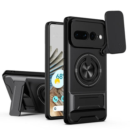 Lens Sliding Window Multifunctional Magnetic Shockproof Phone Case, For Google Pixel 11 / 11 Pro, For Google Pixel 10a, For Google Pixel 9a, For Google Pixel 9 Pro XL 5G, For Google Pixel 9, For Google Pixel 8a, For Google Pixel 8 Pro, For Google Pixel...