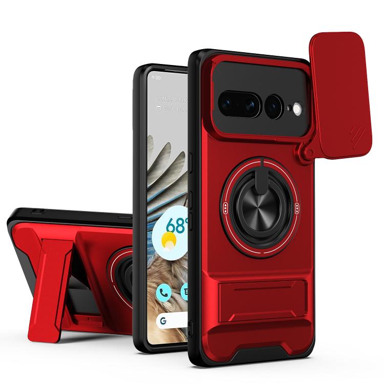 Lens Sliding Window Multifunctional Magnetic Shockproof Phone Case, For Google Pixel 11 / 11 Pro, For Google Pixel 10a, For Google Pixel 9a, For Google Pixel 9 Pro XL 5G, For Google Pixel 9, For Google Pixel 8a, For Google Pixel 8 Pro, For Google Pixel...